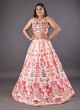 Floral Printed Silk Lehenga Choli